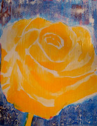 acrylic and mixed media flower painting step by step