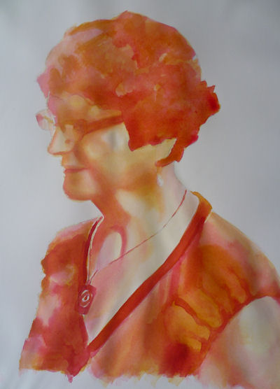 watercolor portrait painting technique : layering colors