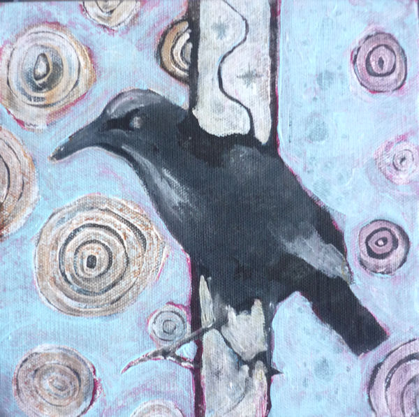 Here is the finished painting : Crow