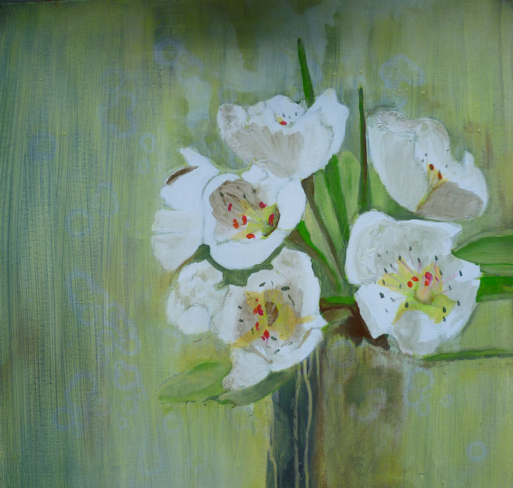 Bouquet de Printemps, Acrylic and pastels flower painting tutorial