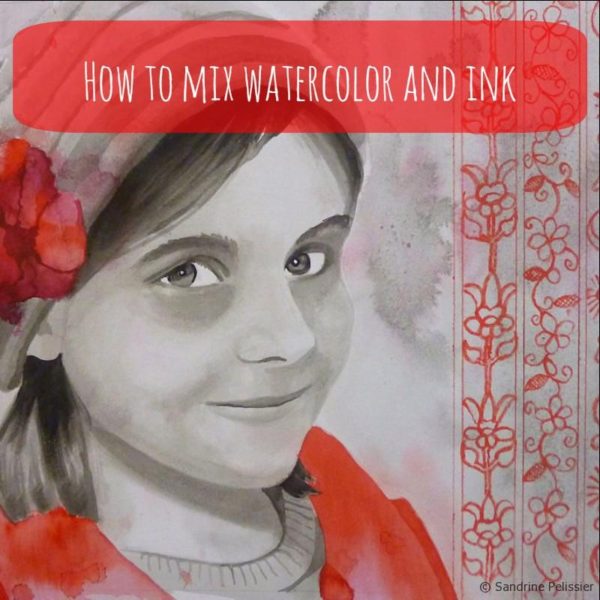 How to mix watercolor and ink