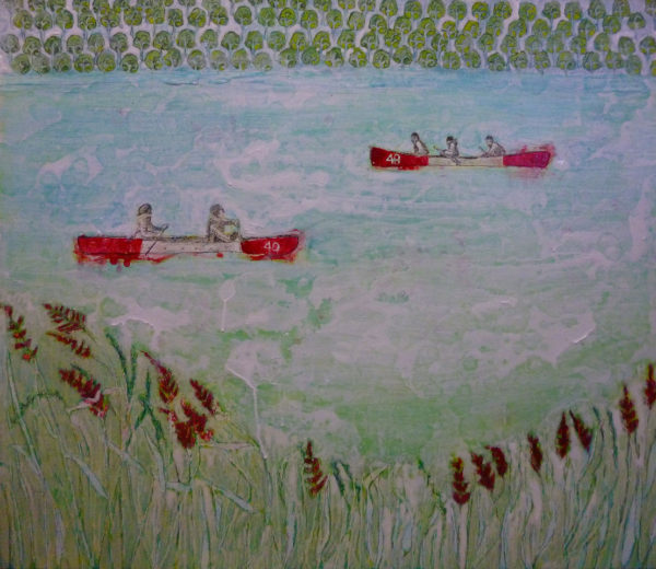 Lake Louise, mixed media painting tutorial