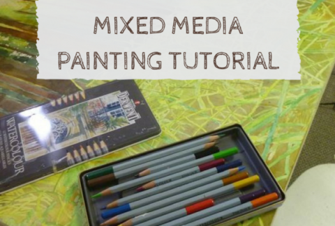 watercolor and mixed media painting tutorial on ARTiful painting demos by Sandrine Pelissier