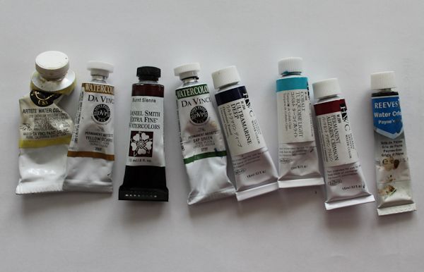 watercolor palette to paint a forest and trees with watercolor