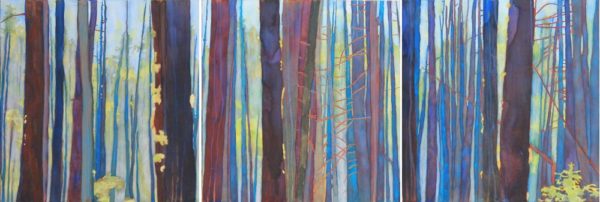 layering watercolor to paint a forest step by step painting tutorial by North Vancouver artist Sandrine Pelissier
