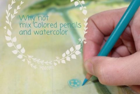 add colored pencils to your watercolors