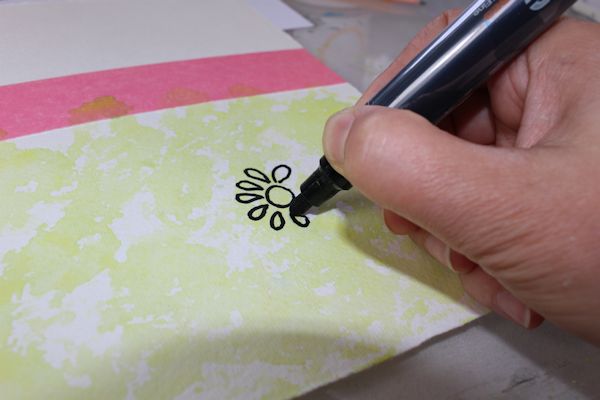 marker on top of sponge visual texture
