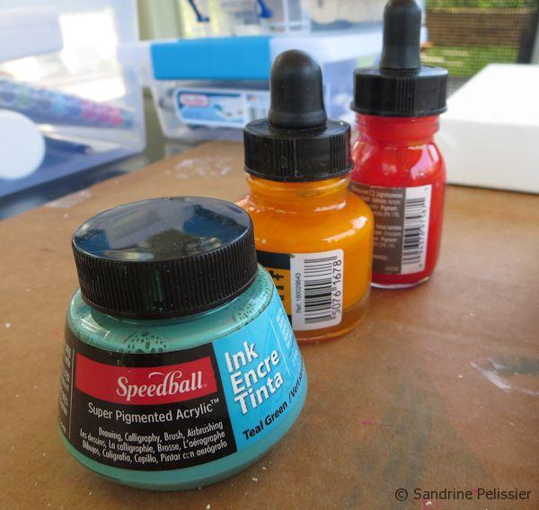 acrylic inks and fluid acrylic paint
