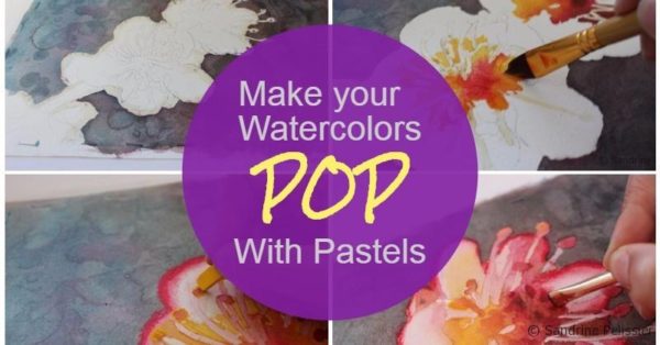 make your watercolors pop with pastels