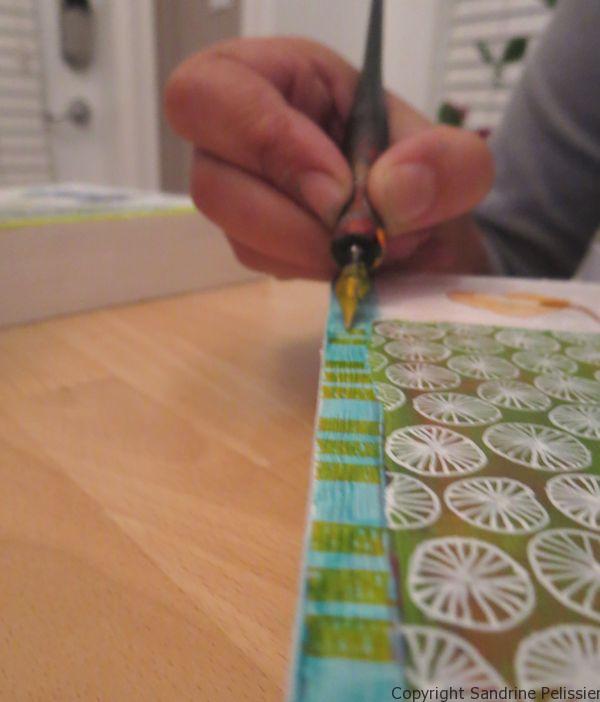 A series of three mixed media flowers on yupo paper