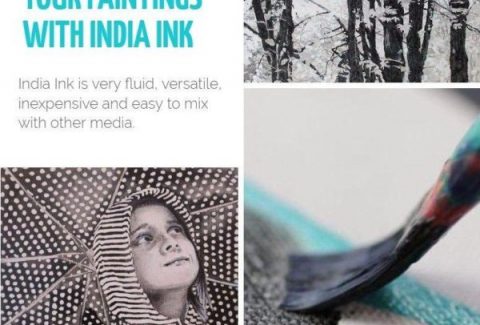 Add impact to your paintings with India ink