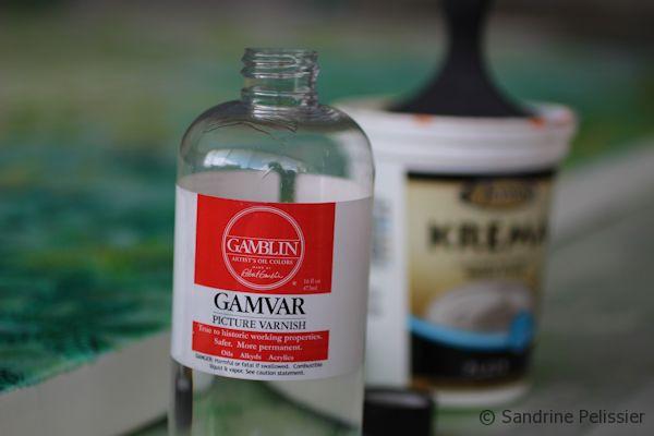 gamvar varnish on top of acrylic