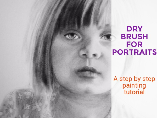 Dry brushing painting video tutorial: Portrait of Charlotte