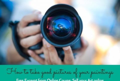 How to take good pictures of your paintings (Excerpt from Online Course: Sell your Art online) on ARTiful painting demos by Sandrine Pelissier
