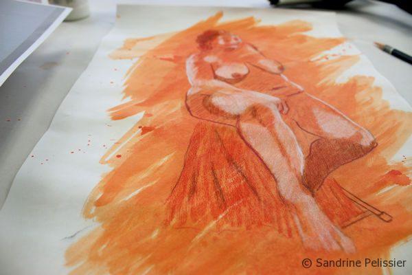 painting over life drawings