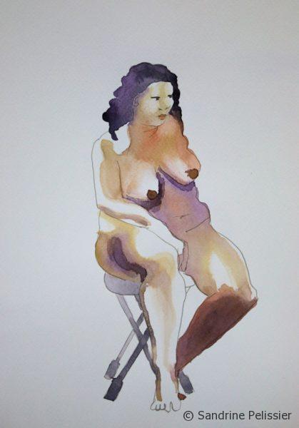painting the figure with watercolor