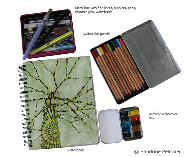 My mini travel sketching kit  lightweight portable watercolor