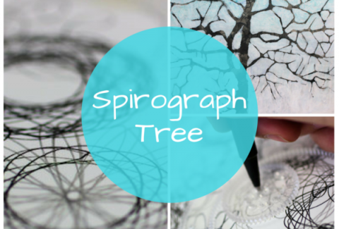 Spirograph Tree: Using a spirograph for visual texture by Sandrine Pelissier on ARTiful, painting demos