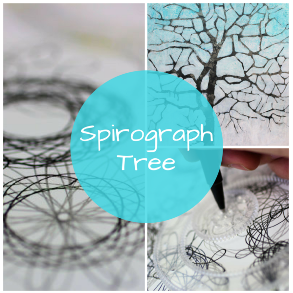 Spirograph Tree: Using a spirograph for visual texture by Sandrine Pelissier on ARTiful, painting demos