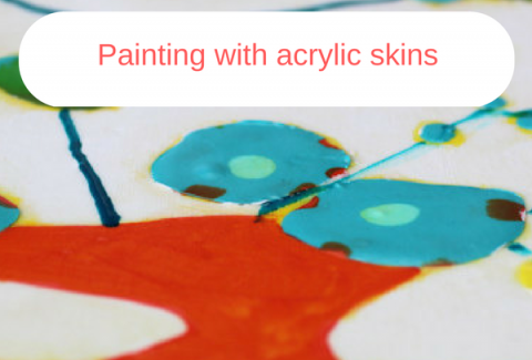 Painting with acrylic skins