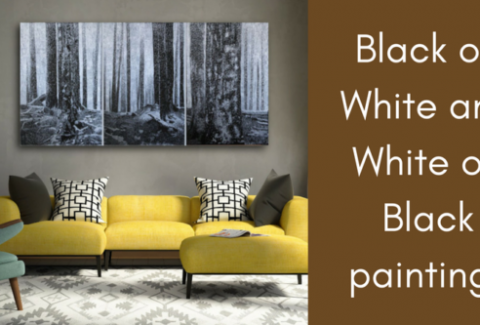 Black on White and White on Black paintings on ARTiful, painting demos by Sandrine Pelissier
