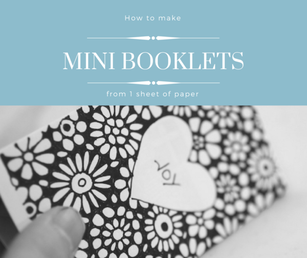 How to make mini booklets from one sheet of paper