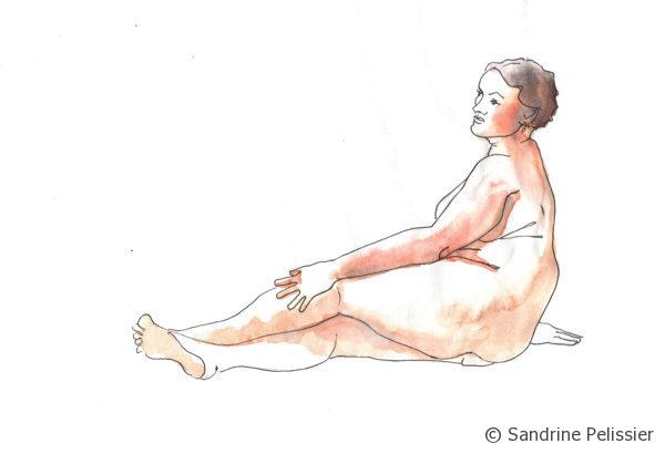 life drawing with watercolor