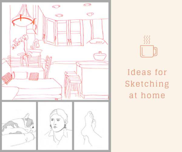 ideas for sketching at home on ARTiful, panting demos