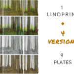 1 linoprint – 9 plates- 4 versions