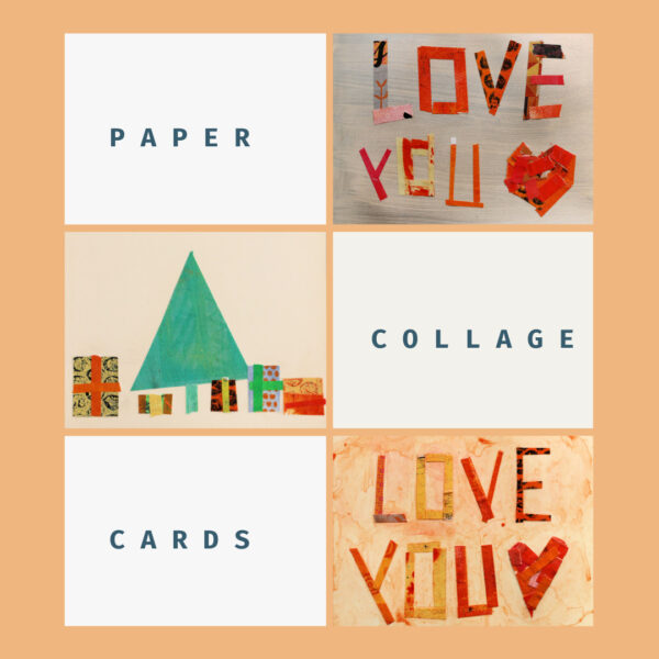 How to make paper collage cards