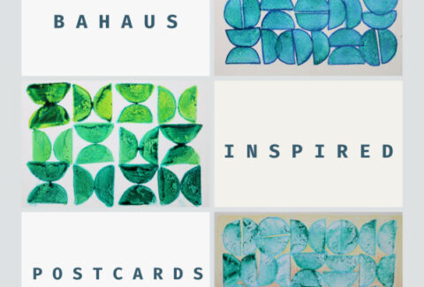 Bauhaus inspired postcards